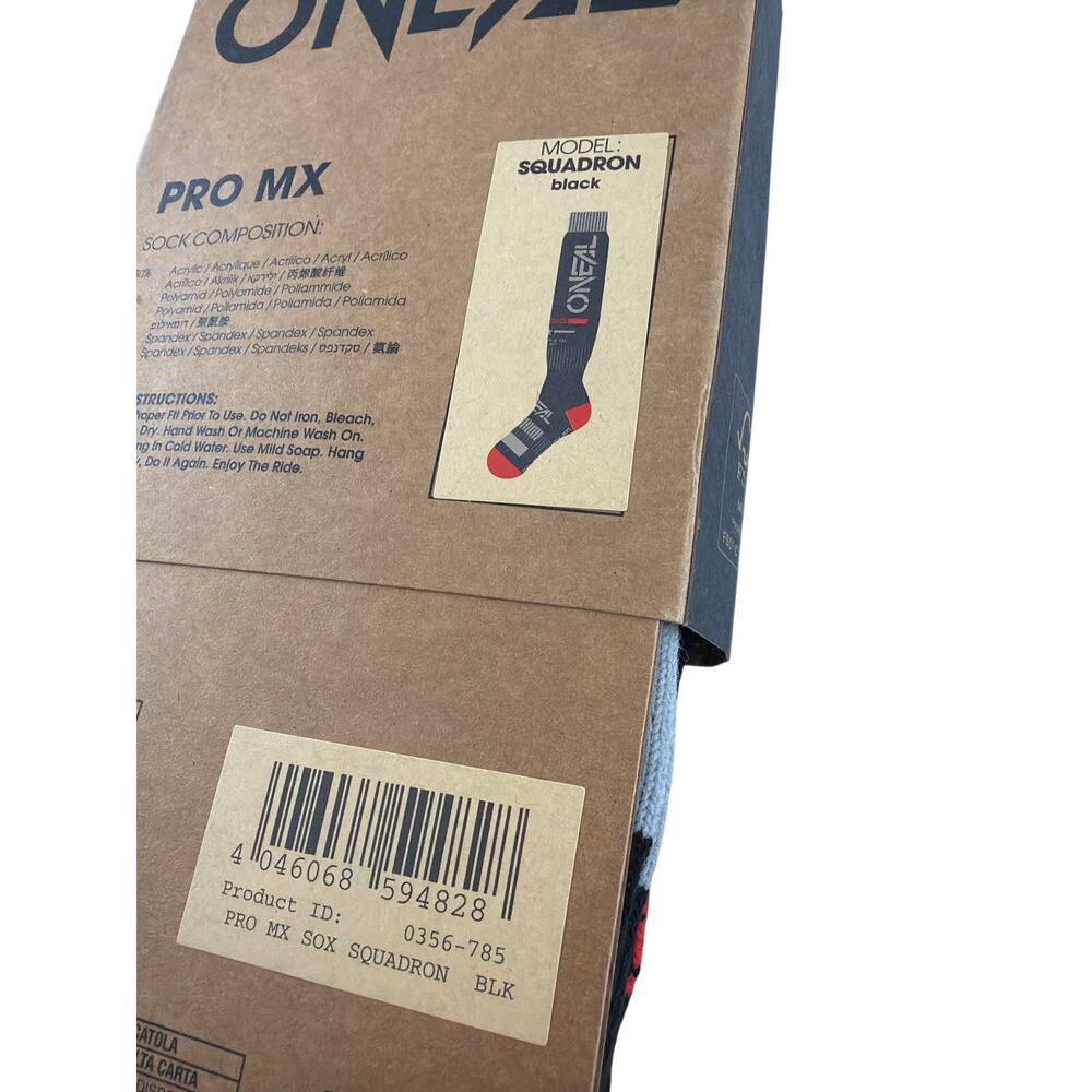 O'neal Men's Black Pro MX Sox Squadron Socks One Size - Picture 6 of 6